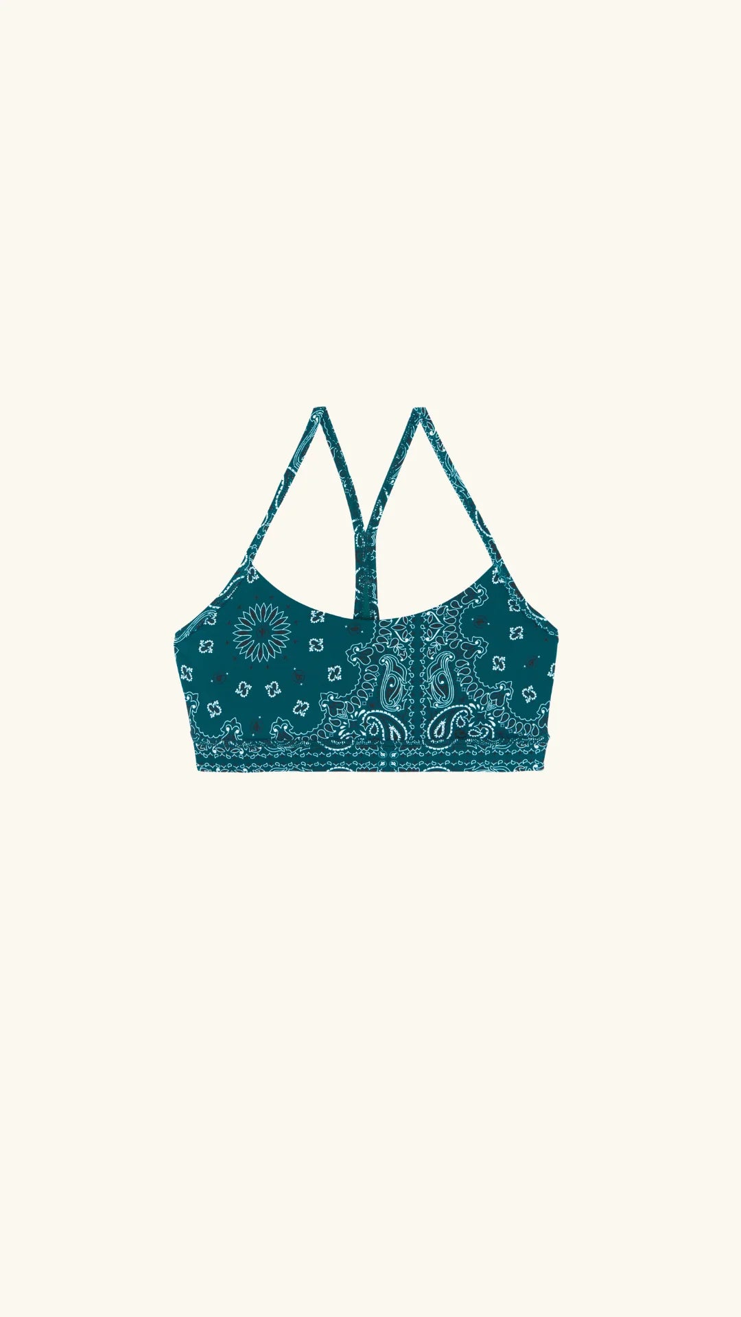 YOGA BRA TEAL BANDANA