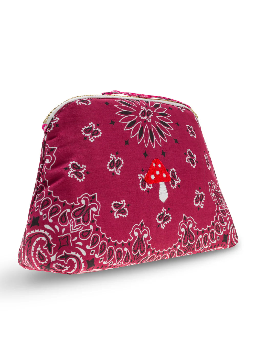 TOILETRY BAG - MUSHROOM - BORDEAUX FUCHSIA
