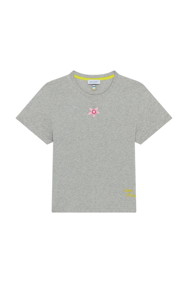 FLOWER EMBROIDERY T-SHIRT