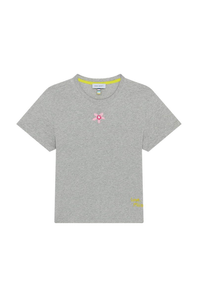 FLOWER EMBROIDERY T-SHIRT