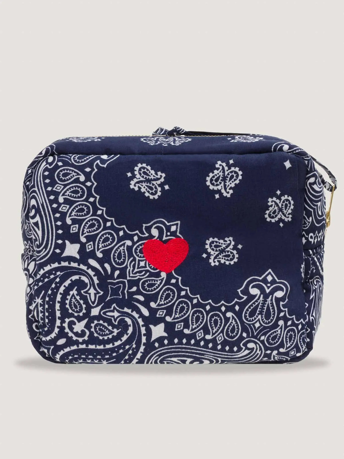 MAXI VANITY POUCH - HEART - ALL NAVY
