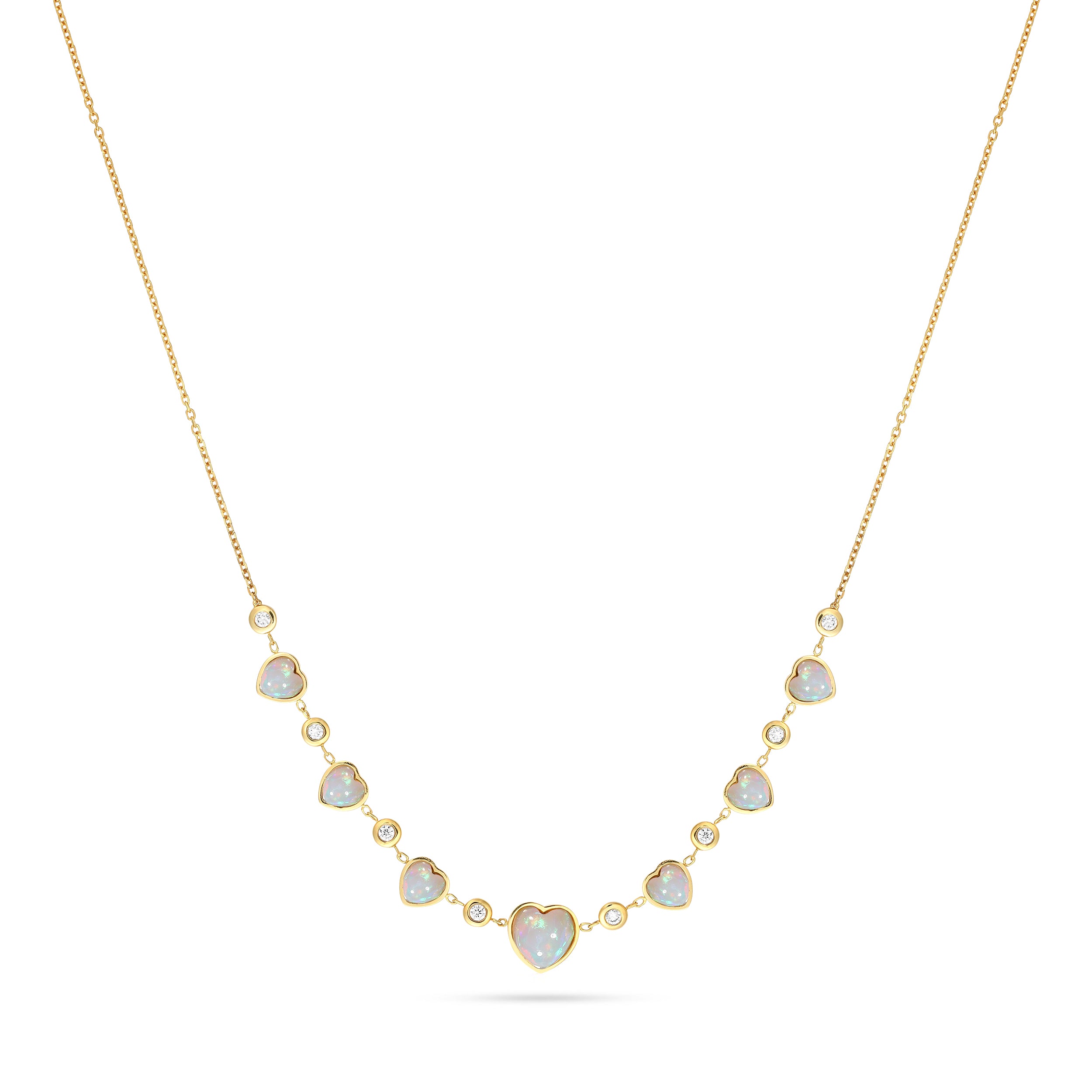OPAL HEARTS & DIAMONDS NECKLACE