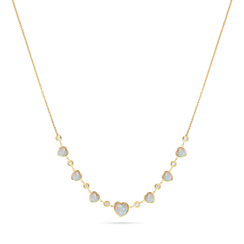 OPAL HEARTS & DIAMONDS NECKLACE