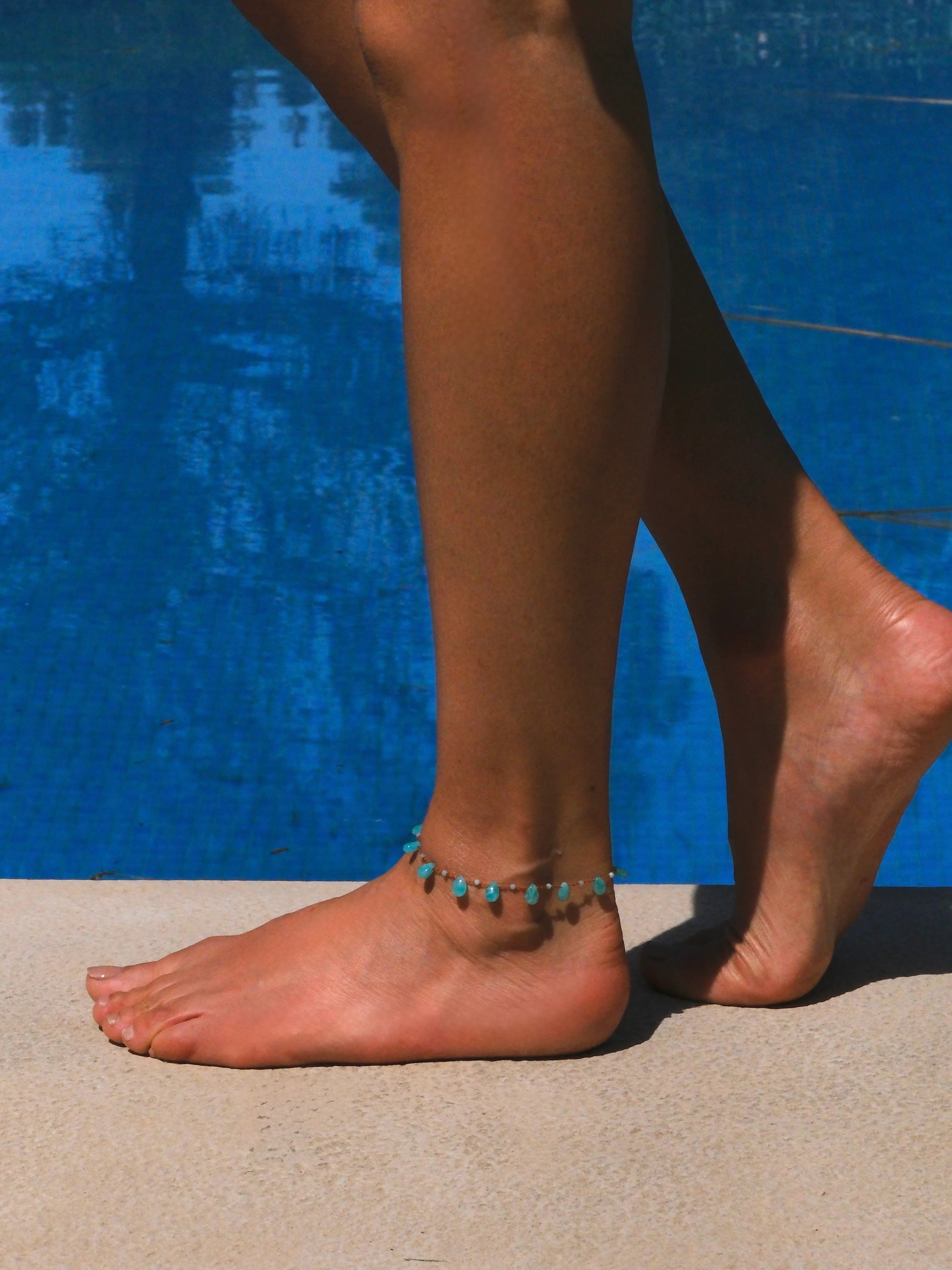 BEETLE AMAZONITE ANKLET