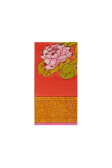 TEA FLOWER RED COTTON NAPKINS 50x50cm