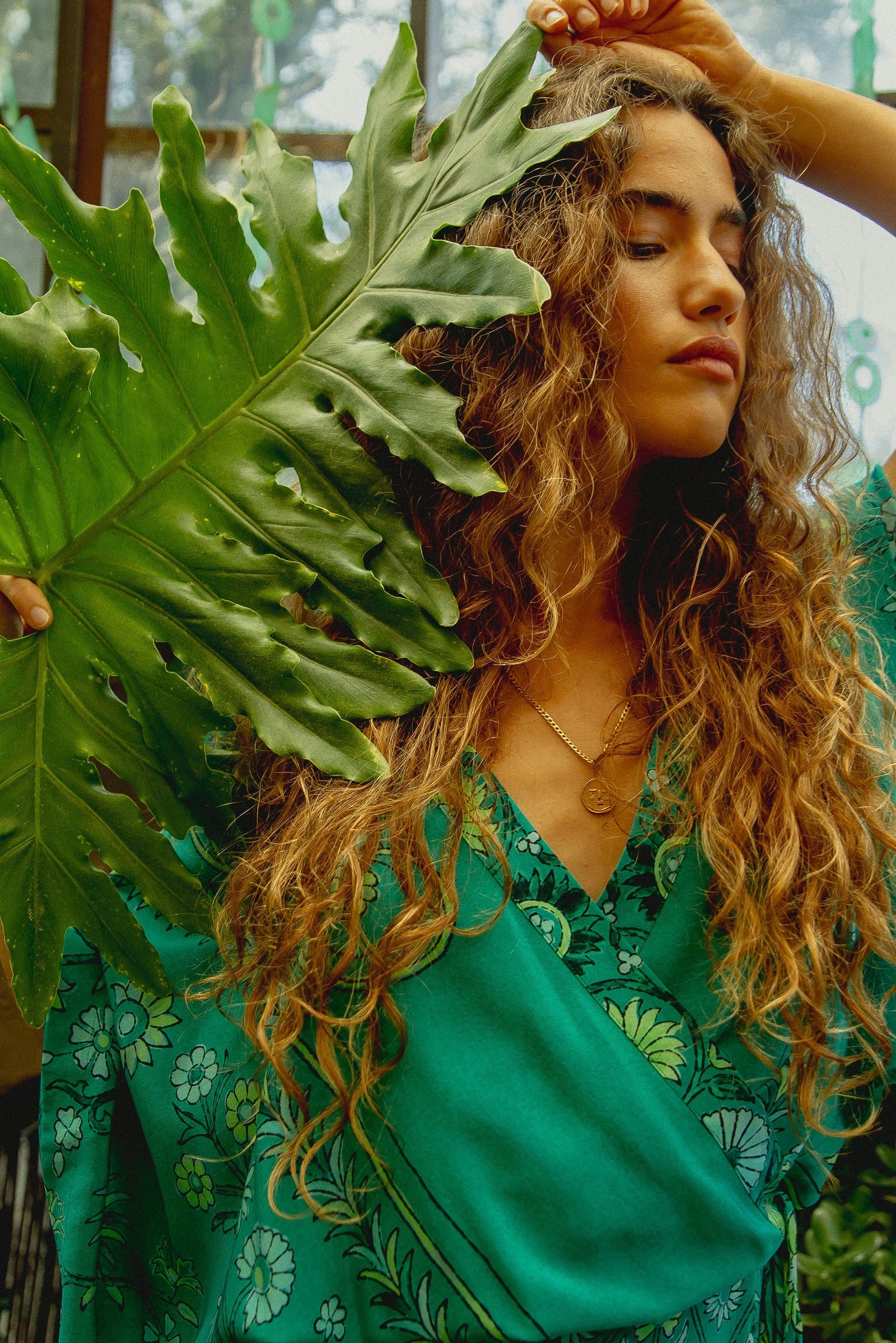 DARJEELING SILK ROBE MINI DRESS