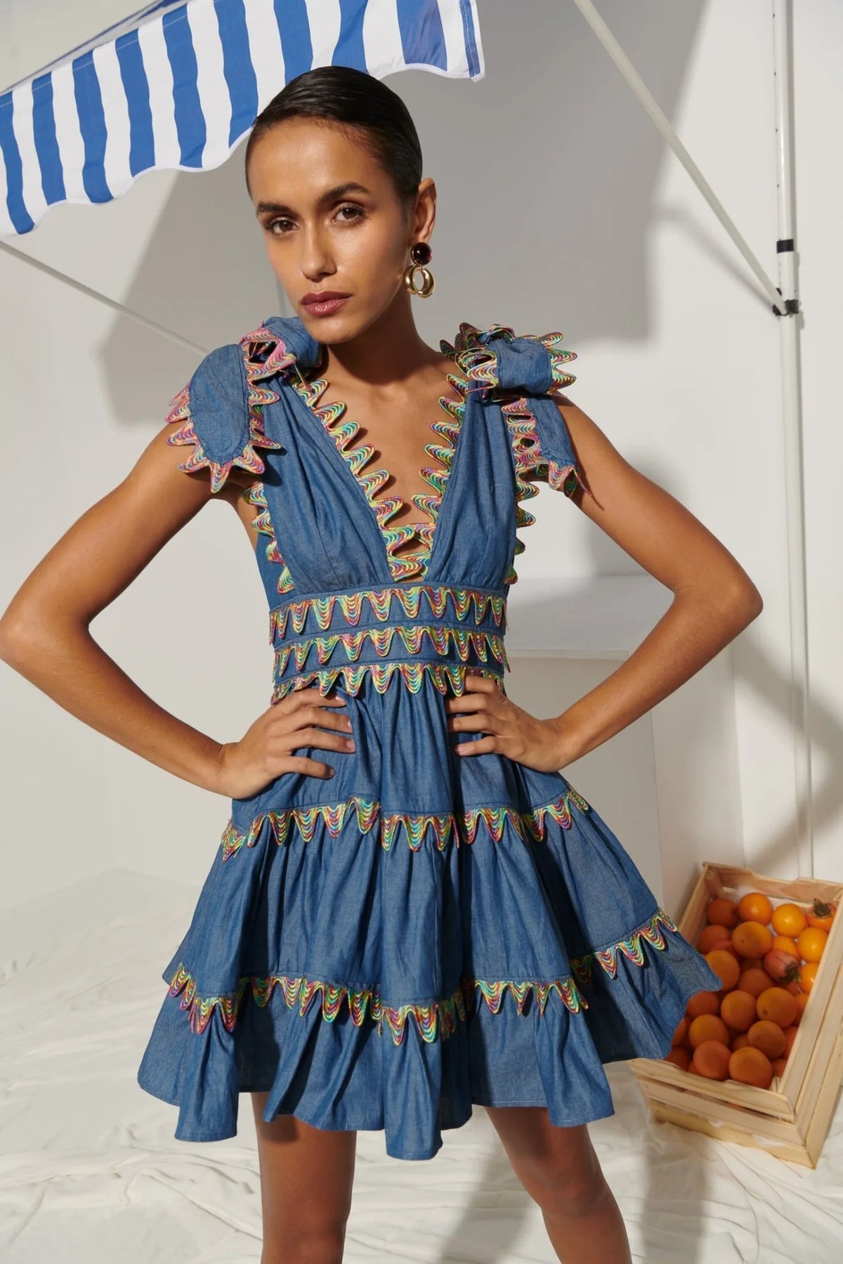 CHELI DRESS BLUE – CARAVANA