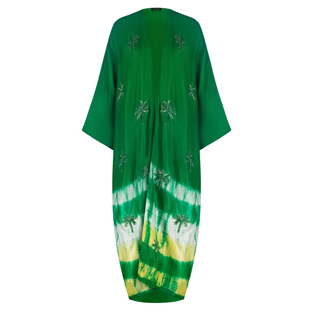 GREEN WHITE & YELLOW TIE DYE