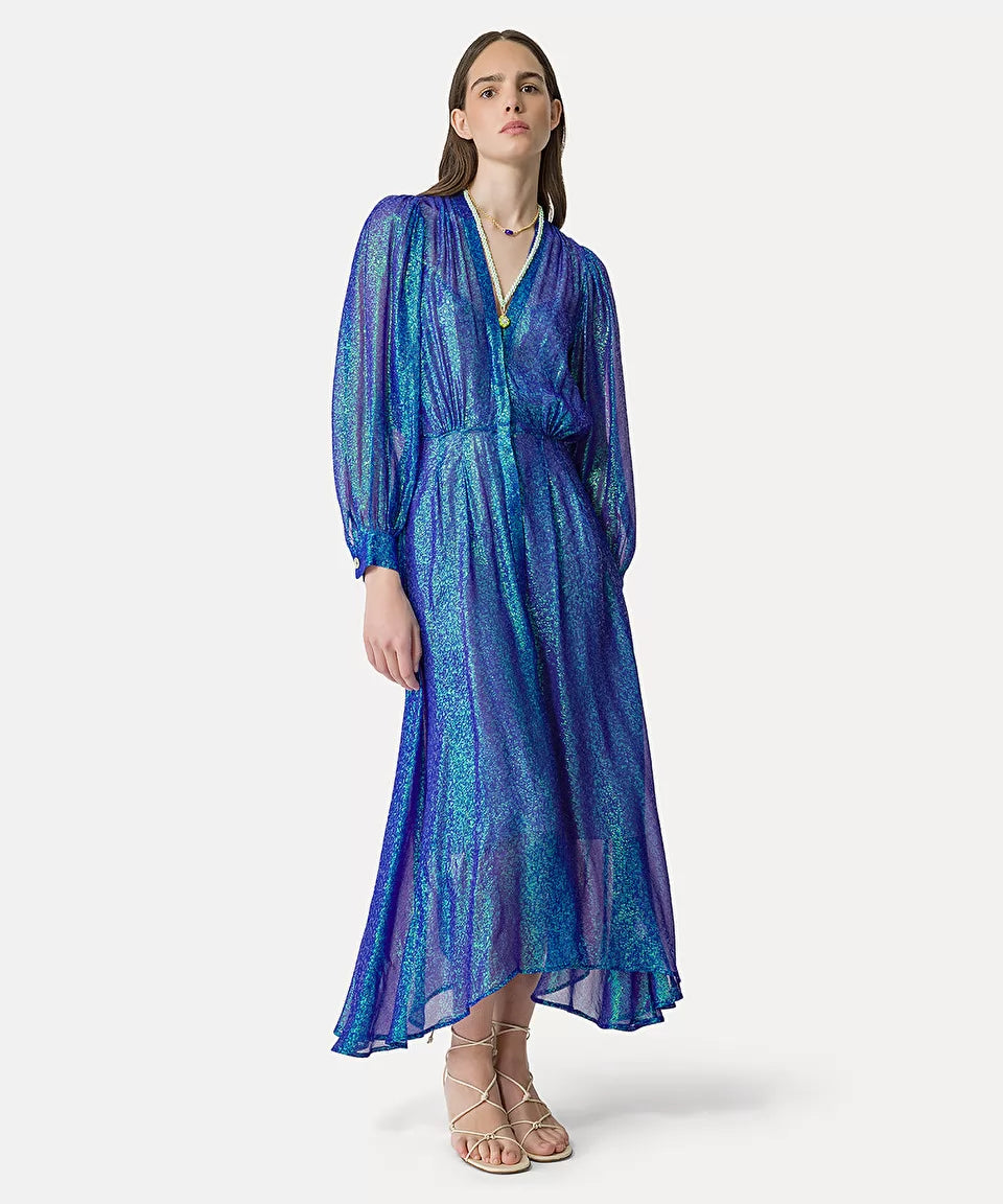 iRIS CHIFFON SILK CHEMISIER DRESS