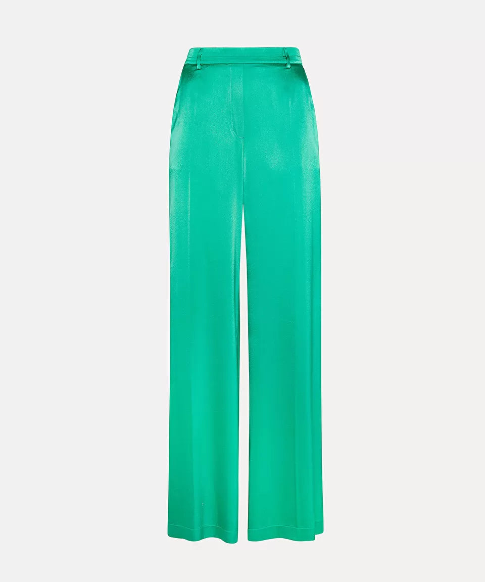 Stretchy silk satin pants