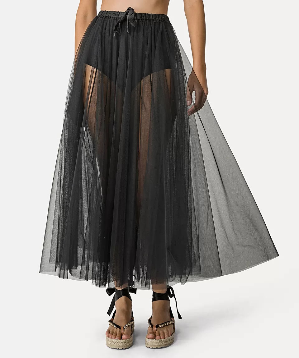 TULLE SKIRT WITH JERSEY HIGH RISE BRIEFS