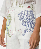 Eden Linen embroidered pants