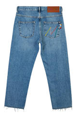 CUT OUT FLOWER JEANS