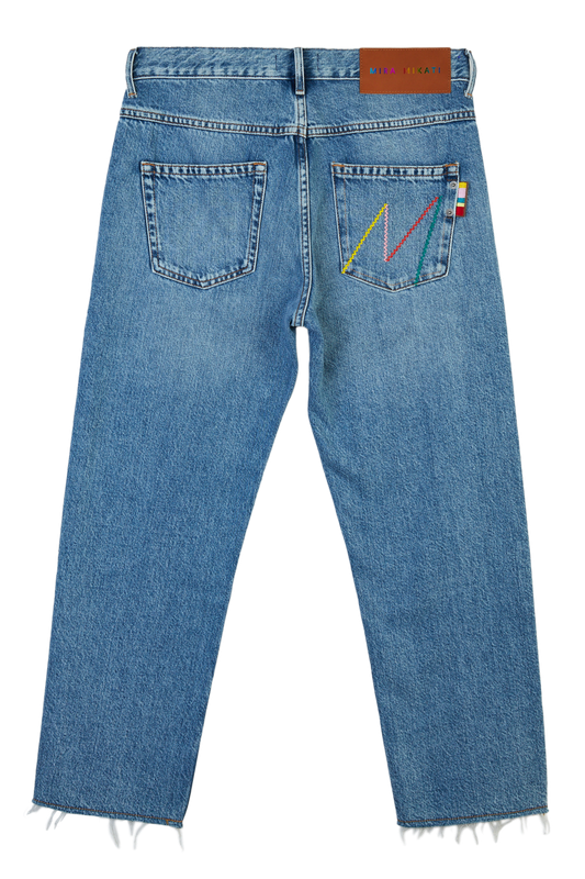 CUT OUT FLOWER JEANS