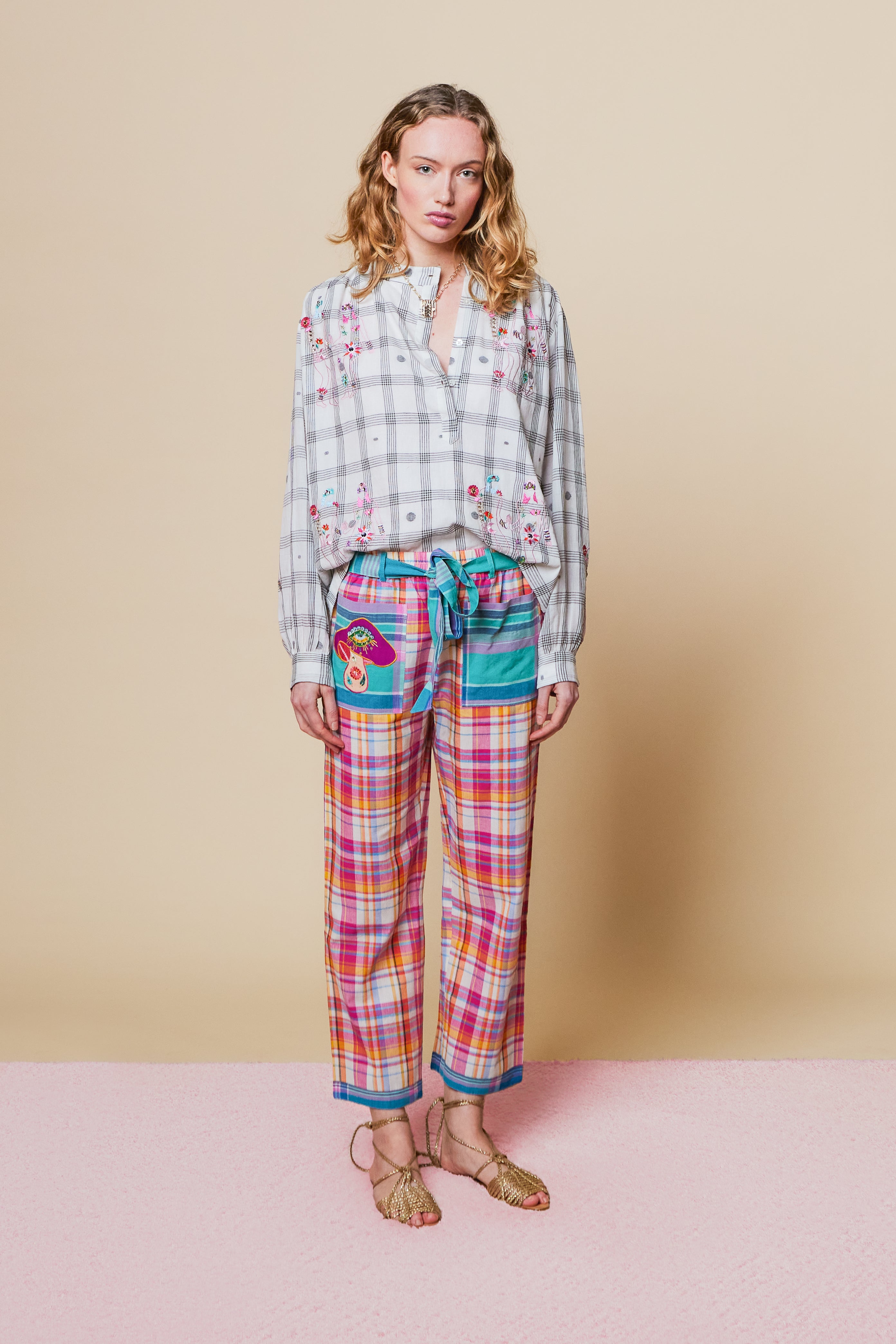 FANTASY WHITE & BLACK CHECKS SHIRT