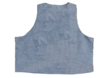 ECSTASY BLUE DENIM CROP TOP