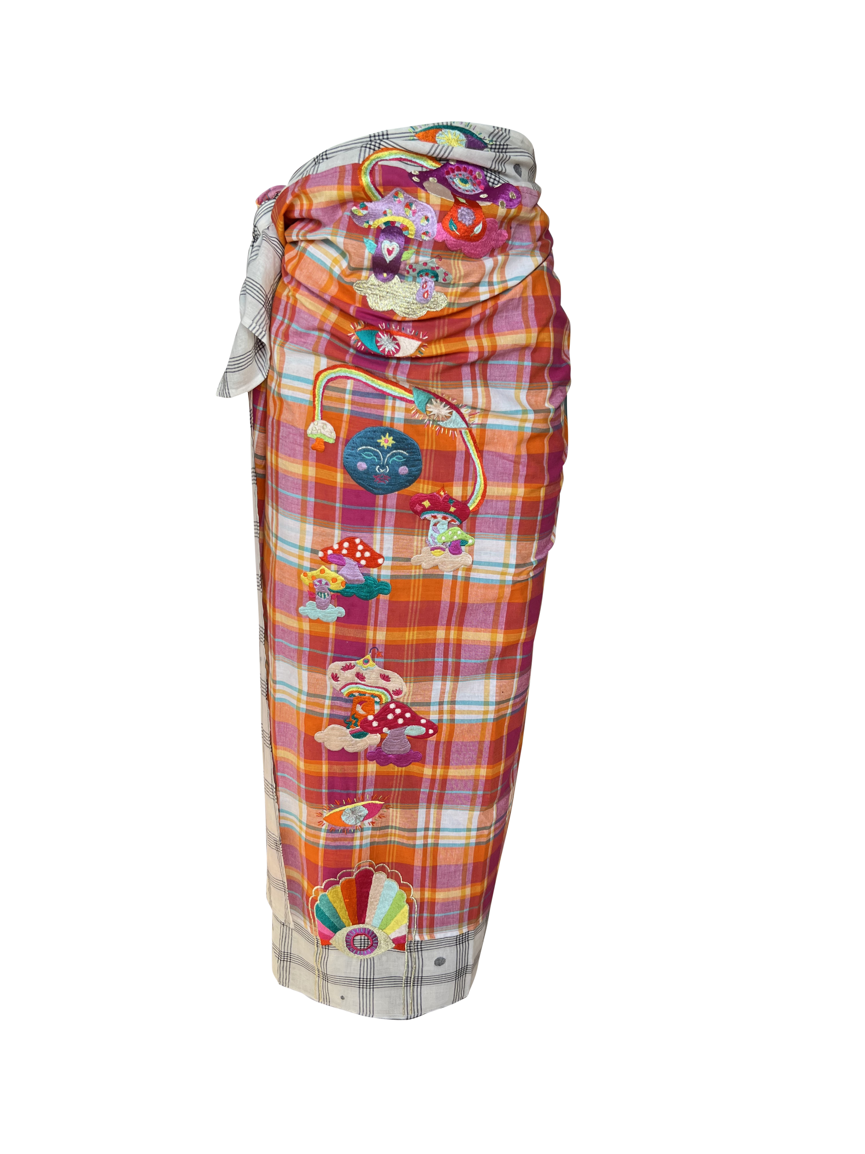 PAREO SKIRT MUSHROOM MANIA MADRAS ORANGE