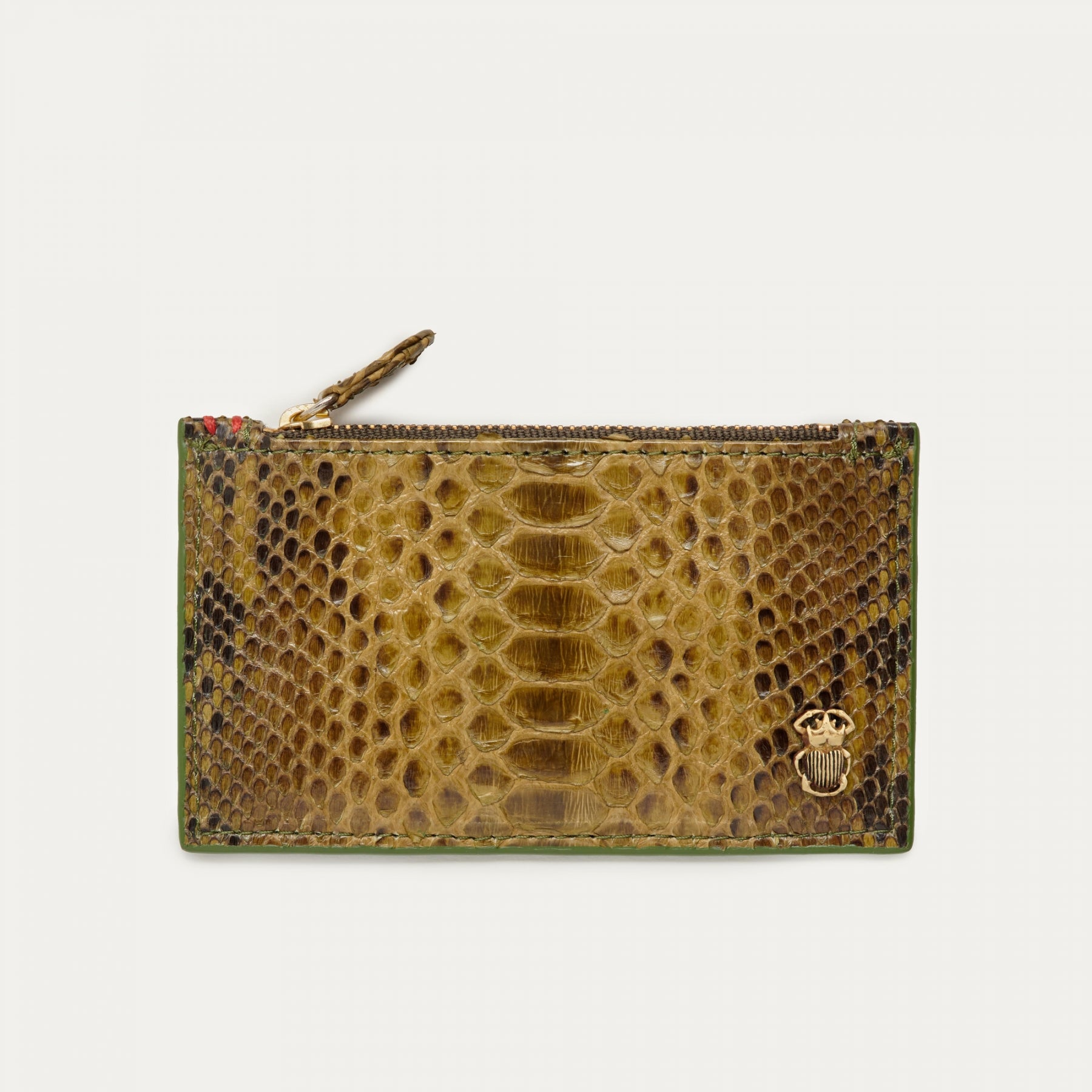 HELENA CARD HOLDER GREEN PYTHON