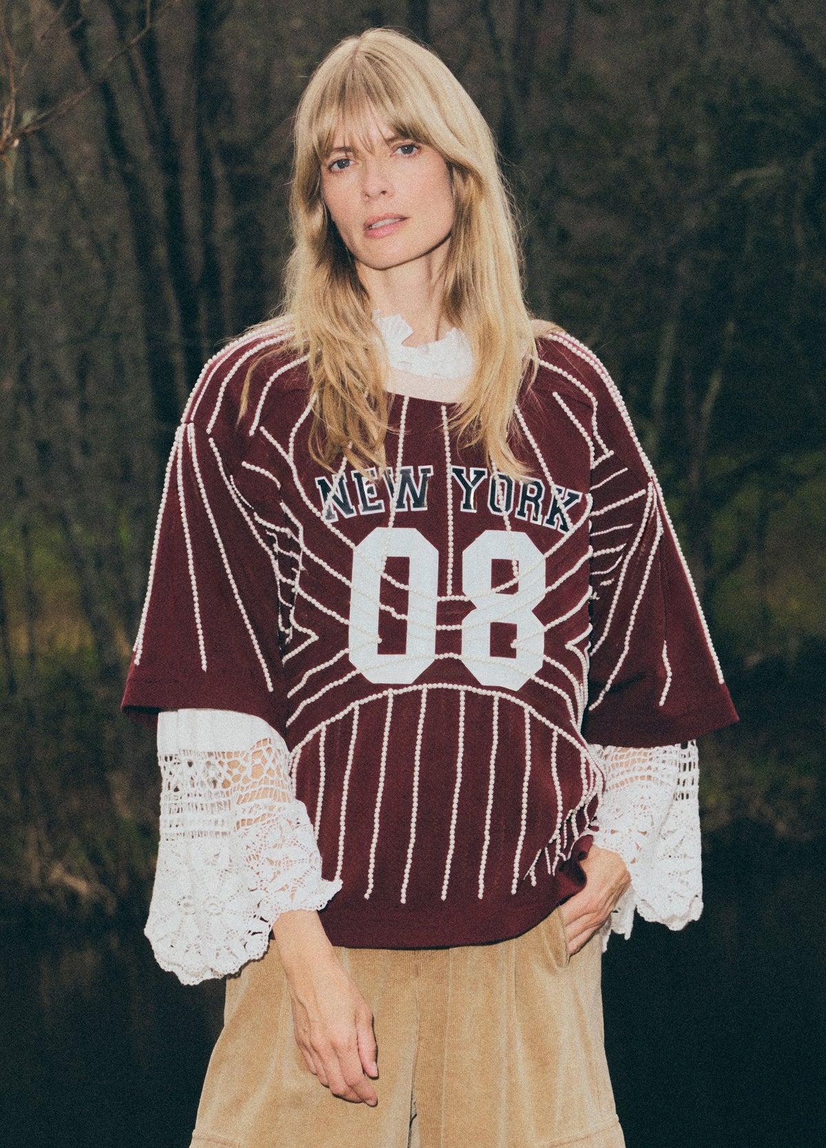 QUINN T-SHIRT BURGUNDY