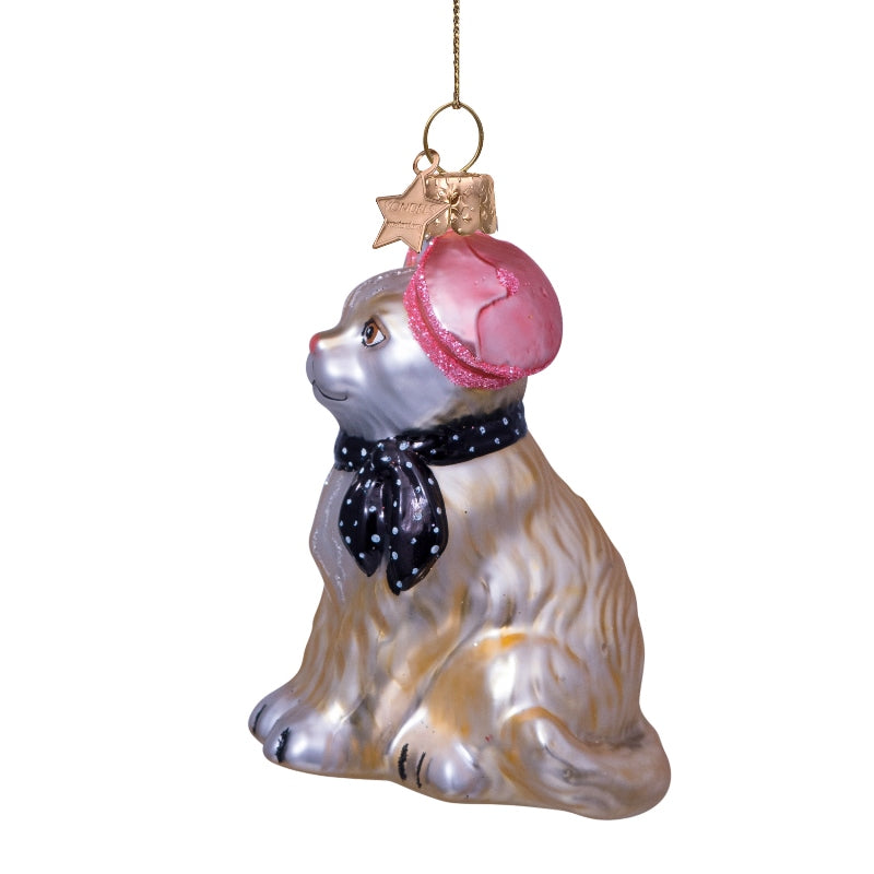 Cat with Barret and scarf Ornament
