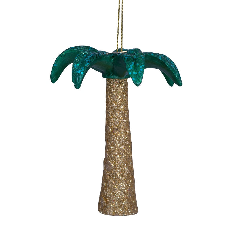 Gold/green Glitter palmtree