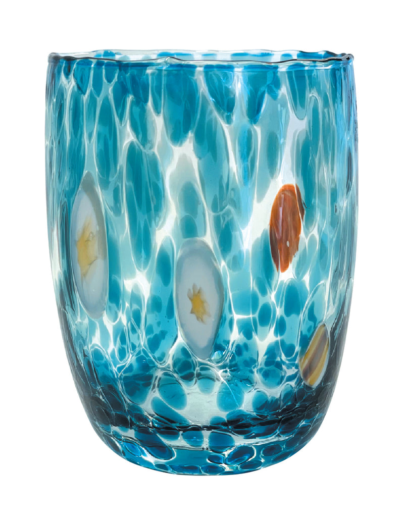 Round Murano Tumbler Aquamarine