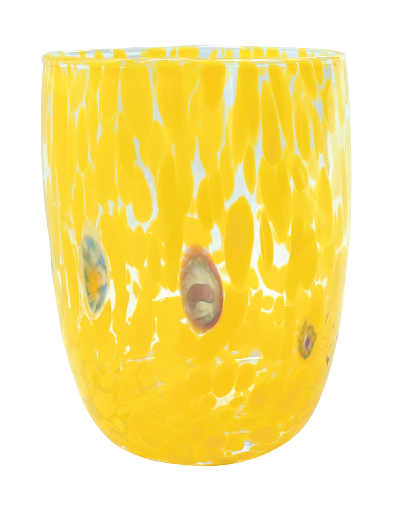 Round Murano Tumbler Yellow