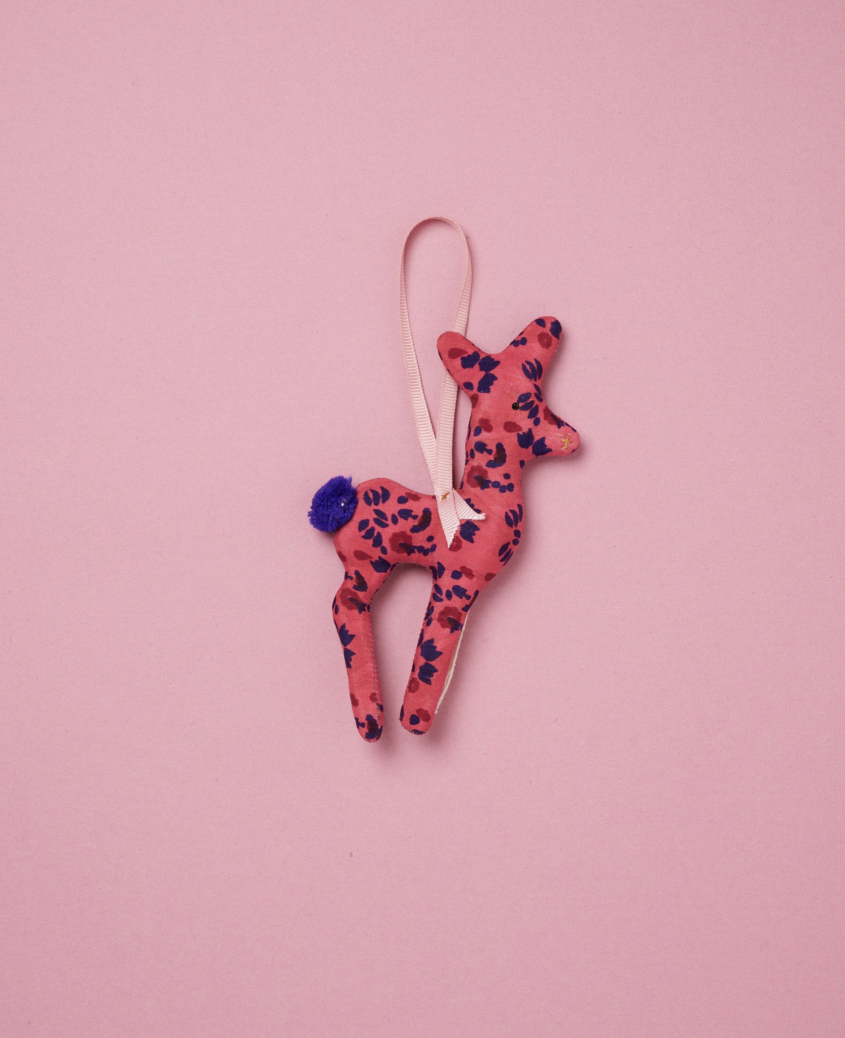 Bambi SILK Ornament - Deep Fuchia