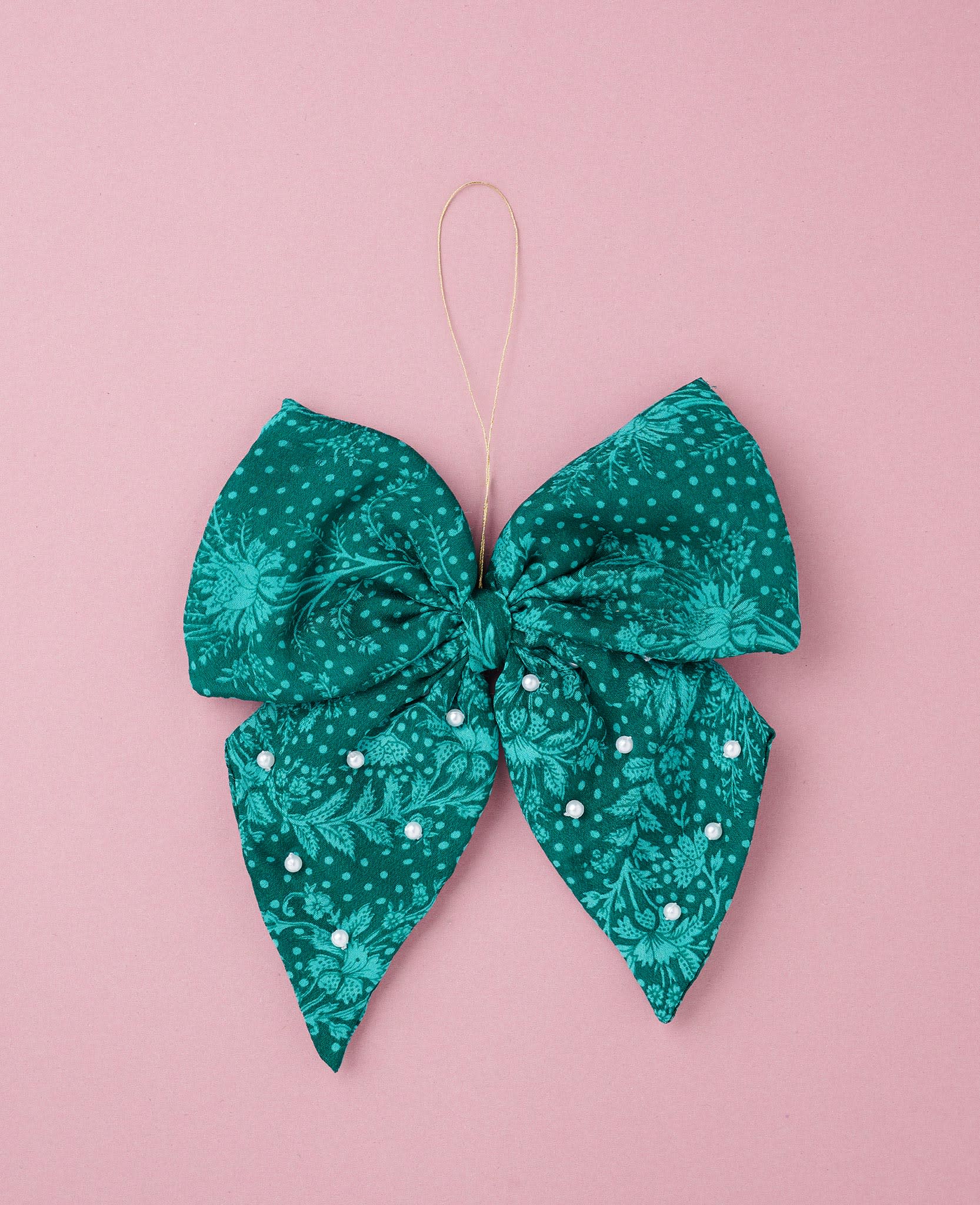 Bow SILK Ornament - Ocean