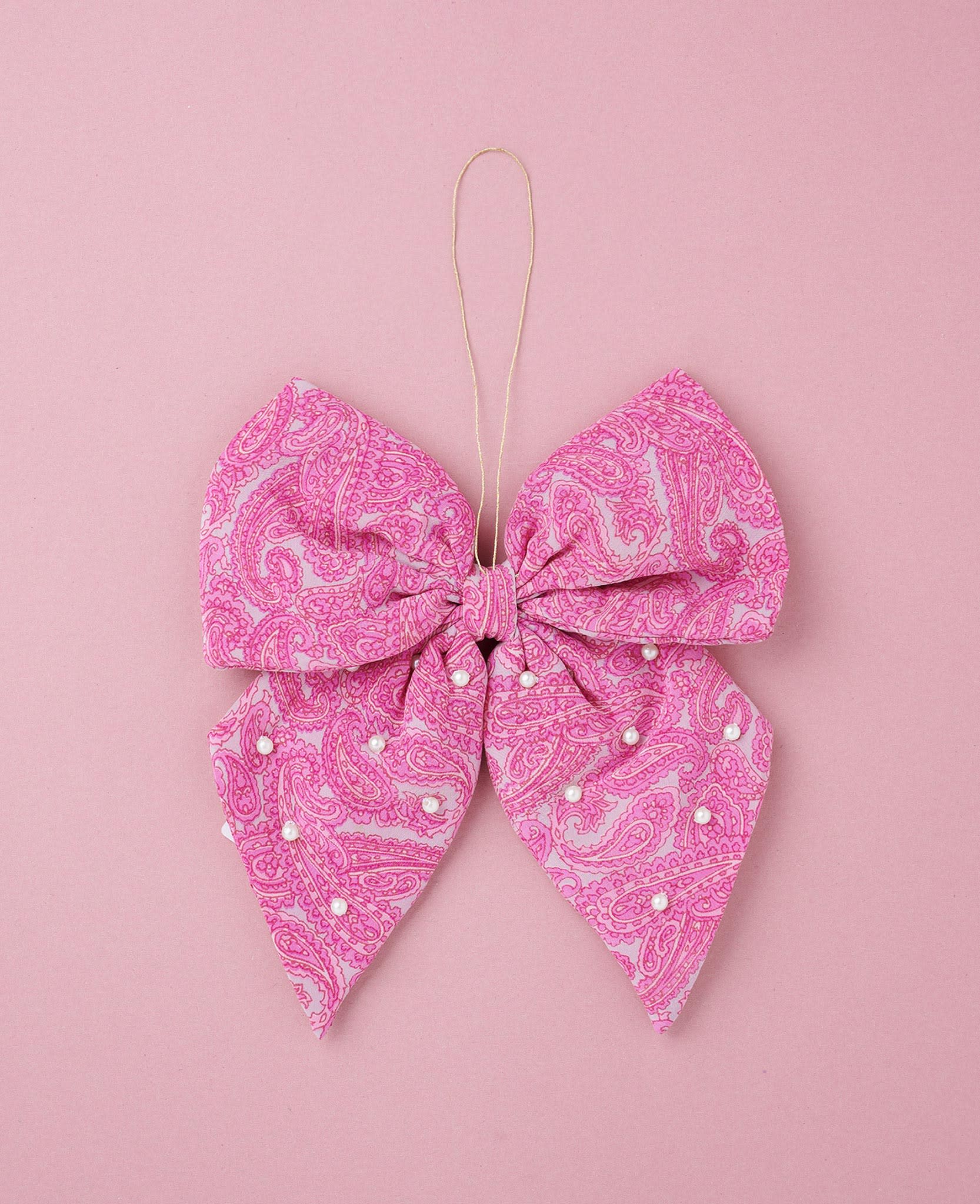 Bow SILK Ornament - Taffy
