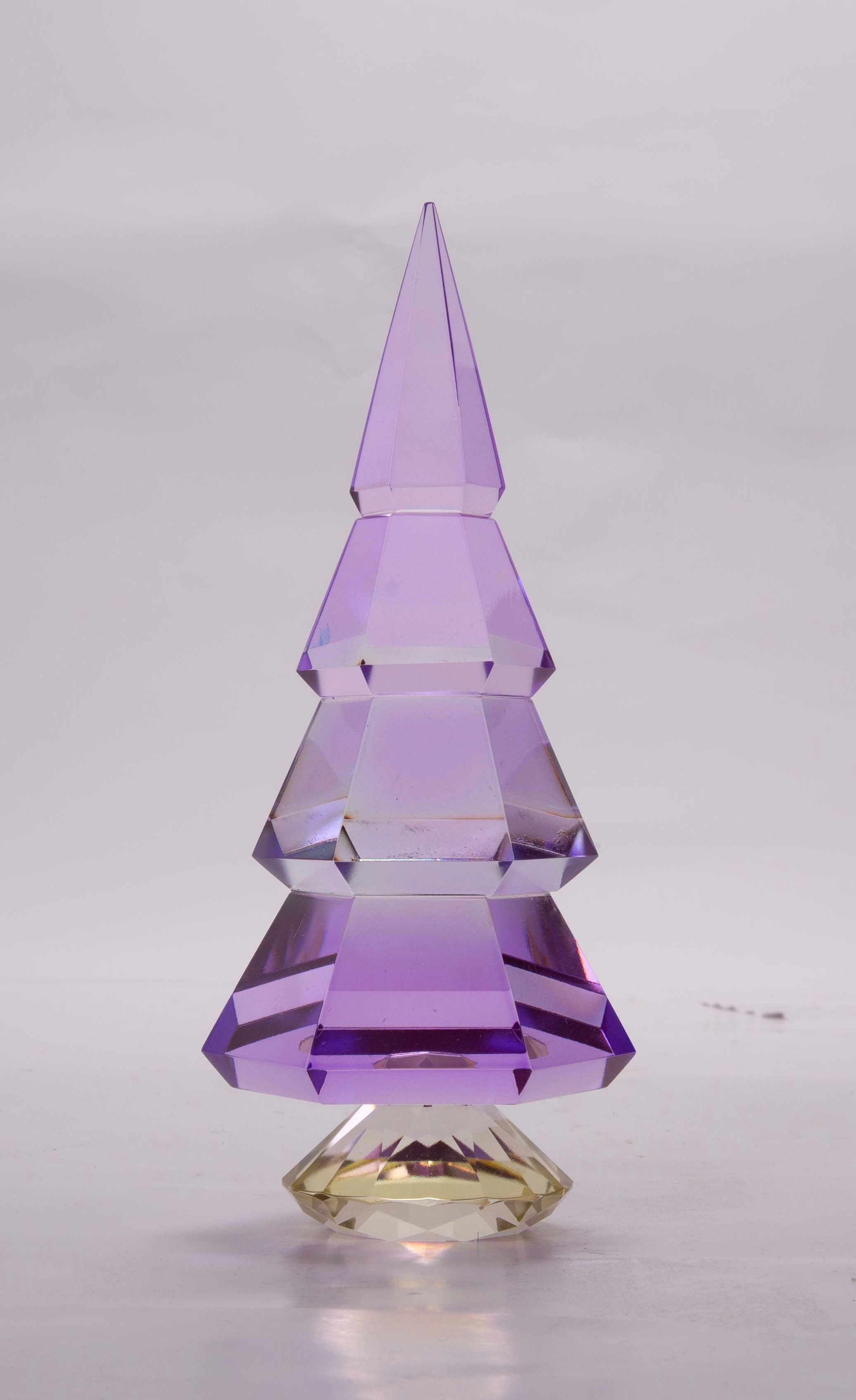 Crystal christmas tree purple /butter