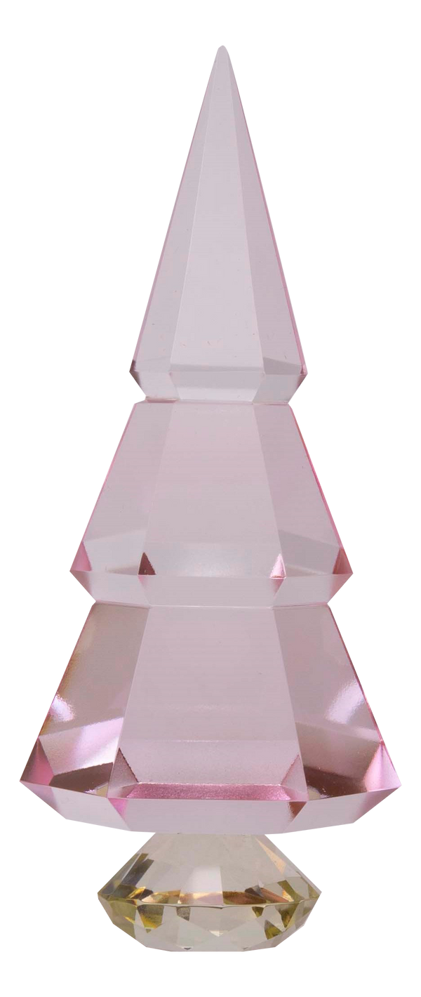 Crystal christmas tree pink/butter