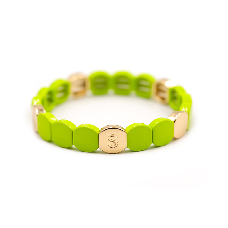 Colorful green bracelet