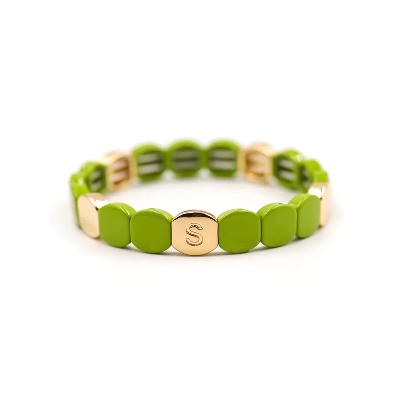 Colorful olive green bracelet