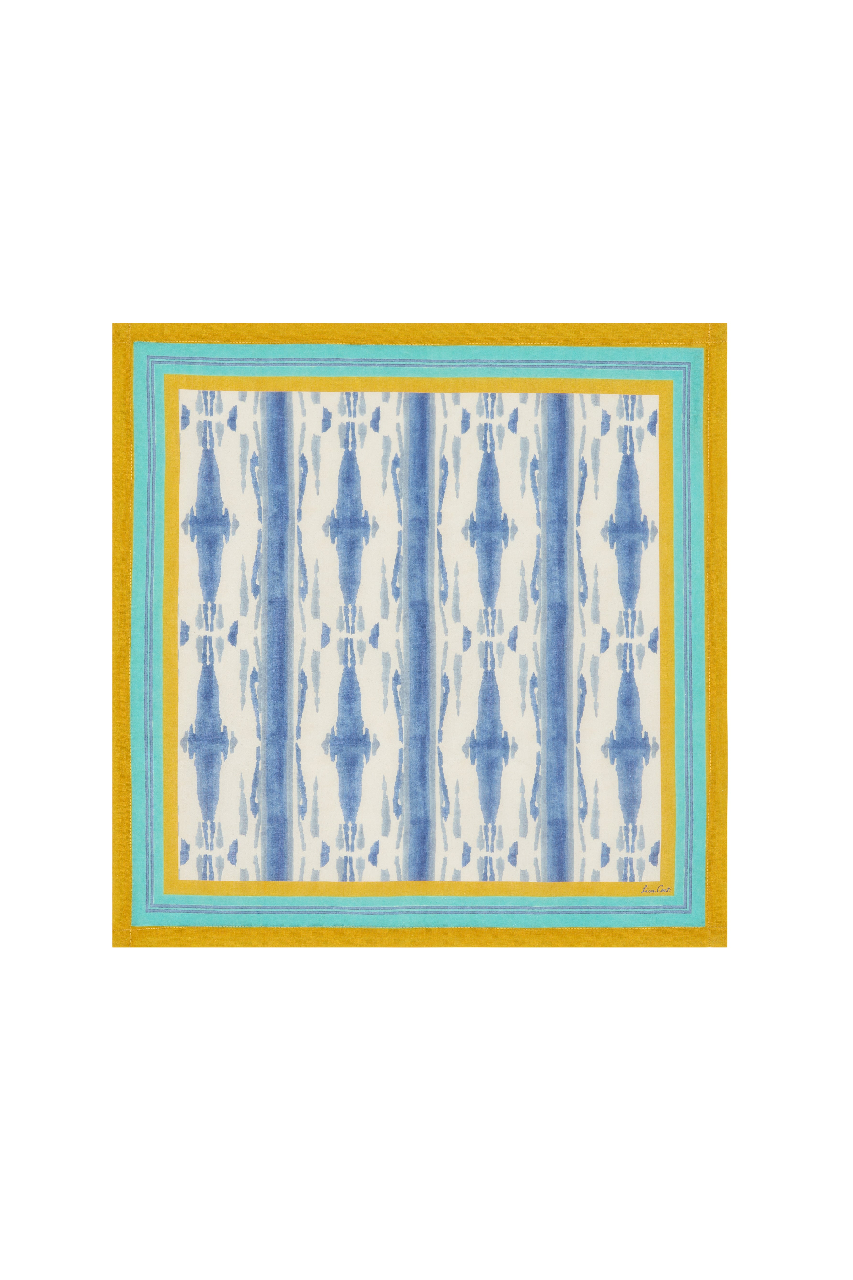 Lisa Corti napkin flame blue tableware caravana dubai 