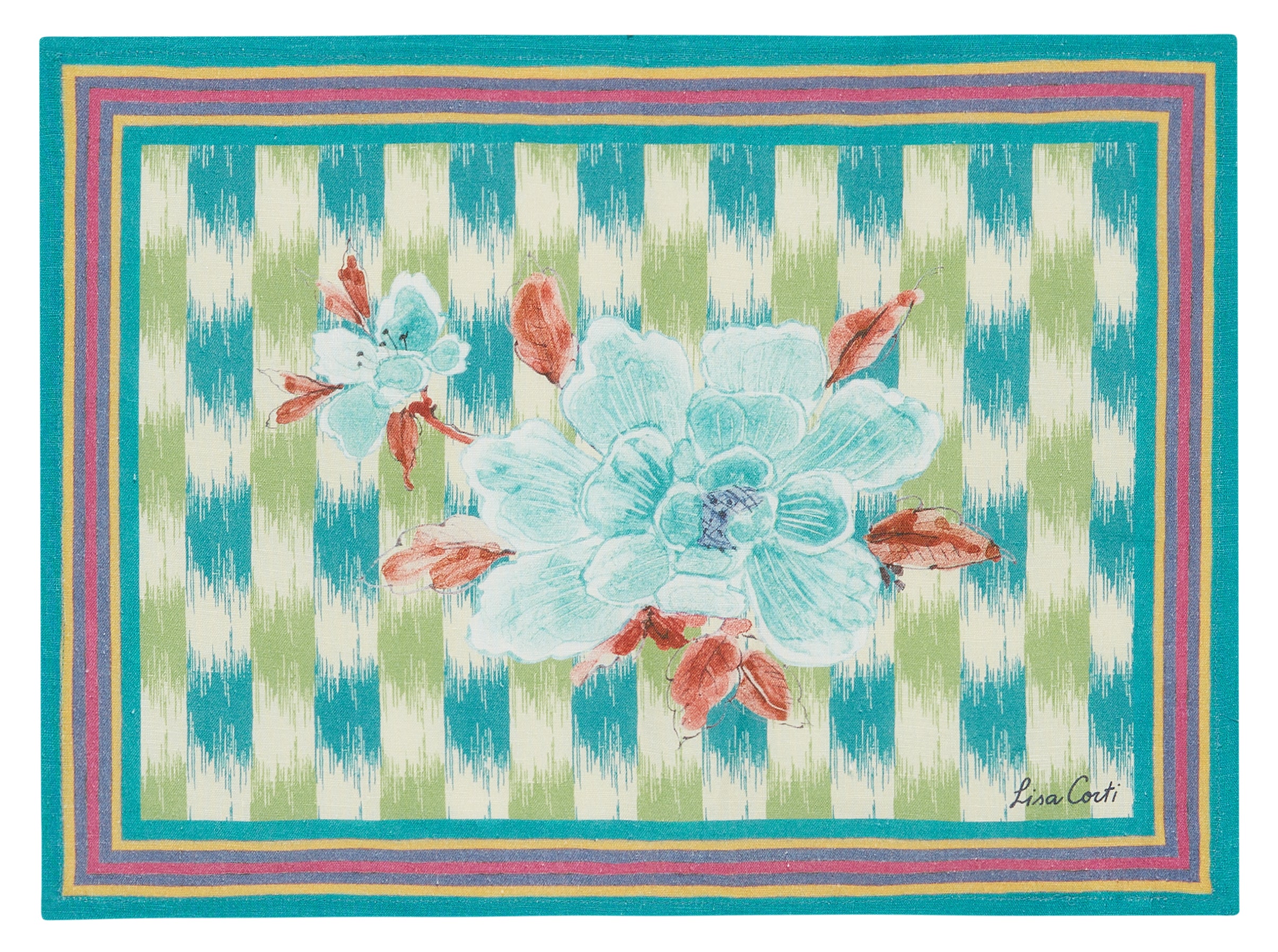 Lisa Corti placemat veranda green tableware 