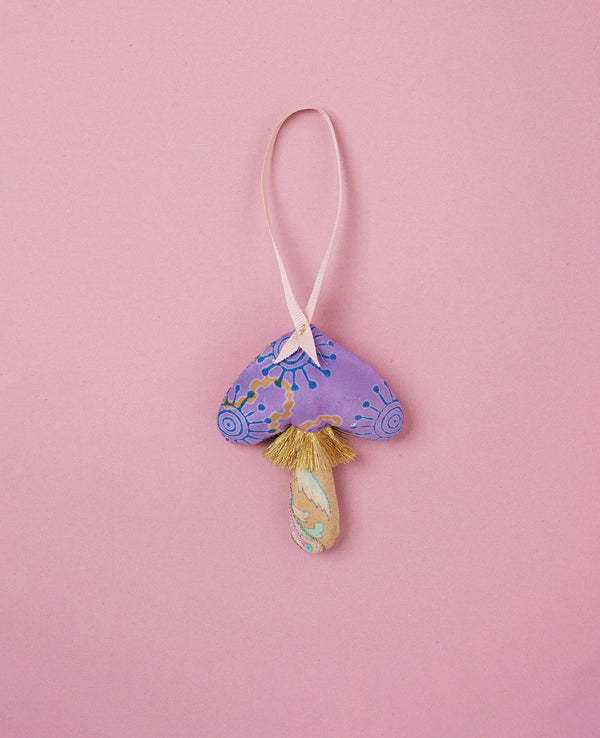 Mushroom SILK Ornament - Bluebell